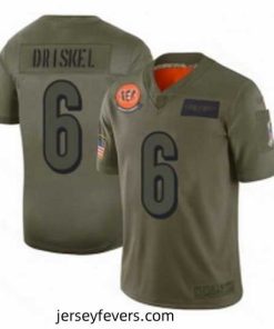 Womens Cincinnati Bengals 6 Jeff Driskel Limited Camo 2019 Salute to Service Football Jersey