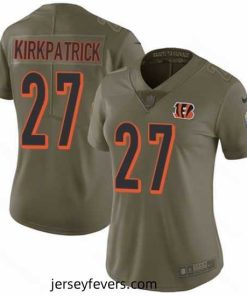 Womens Nike Bengals #27 Dre Kirkpatrick Olive  Stitched NFL Limited 2017 Salute to Service Jersey