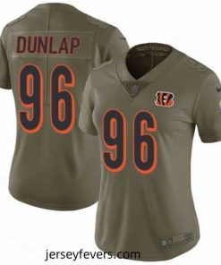 Womens Nike Bengals #96 Carlos Dunlap Olive  Stitched NFL Limited 2017 Salute to Service Jersey