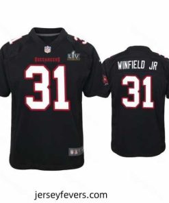 Antoine Winfield Jr. Buccaneers Black Super Bowl Lv Game Fashion Jersey