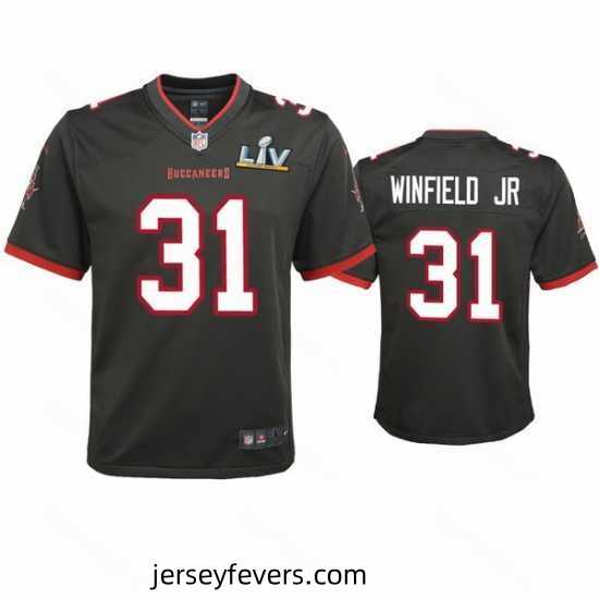 Antoine Winfield Jr. Buccaneers Pewter Super Bowl Lv Game Jersey