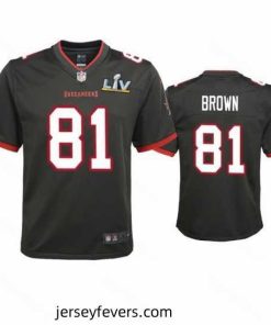 Antonio Brown Buccaneers Pewter Super Bowl Lv Game Jersey