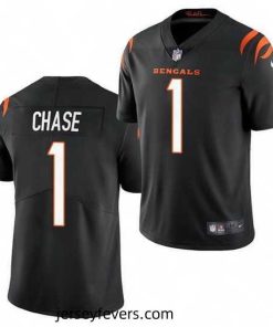 Cincinnati Bengals 1 Ja 27Marr Chase Black Vapor Untouchable Limited Stitched Jersey