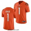 Cincinnati Bengals 1 Ja 27Marr Chase Orange Vapor Untouchable Limited Stitched Jersey