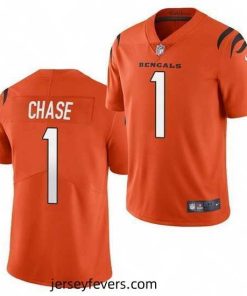 Cincinnati Bengals 1 Ja 27Marr Chase Orange Vapor Untouchable Limited Stitched Jersey