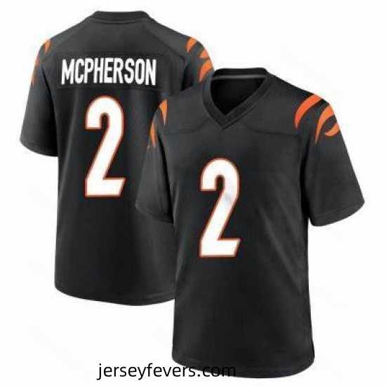 Cincinnati Bengals #2 Evan McPherson 2021 Black Vapor Limited Stitched NFL Jersey