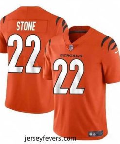 Cincinnati Bengals 22 Geno Stone Orange Vapor Untouchable Limited Stitched Jersey