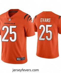 Cincinnati Bengals 25 Chris Evans Orange Vapor Untouchable Limited Stitched Jersey