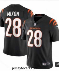 Cincinnati Bengals #28 Joe Mixon 2021 Black Vapor Limited Stitched NFL Jersey