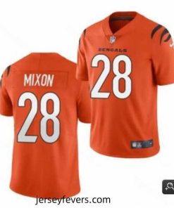 Cincinnati Bengals #28 Joe Mixon 2021 Orange Vapor Limited Stitched NFL Jersey