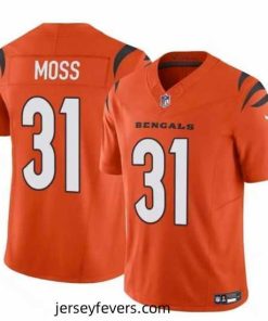 Cincinnati Bengals 31 Zack Moss Orange 2024 F.U.S.E  Vapor Untouchable Limited Jersey