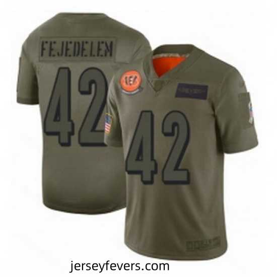 Cincinnati Bengals 42 Clayton Fejedelem Limited Camo 2019 Salute to Service Football Jersey