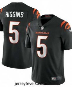 Cincinnati Bengals 5 Tee Higgins Black Vapor Untouchable Limited Stitched Jersey
