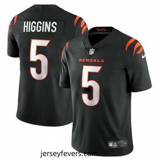 Cincinnati Bengals 5 Tee Higgins Black Vapor Untouchable Limited Stitched Jersey