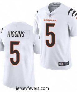 Cincinnati Bengals 5 Tee Higgins White Vapor Untouchable Limited Stitched Jersey