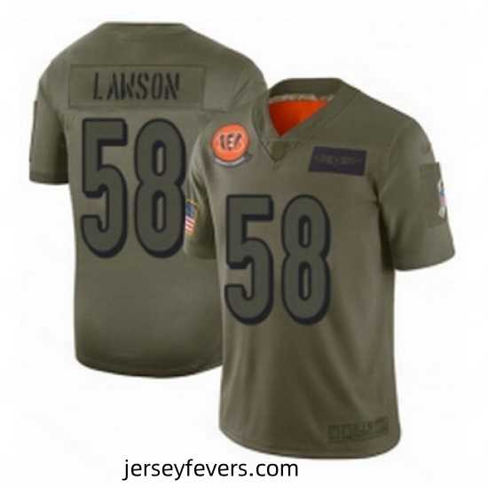 Cincinnati Bengals 58 Carl Lawson Limited Camo 2019 Salute to Service Football Jersey