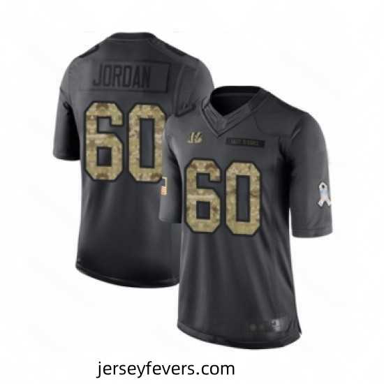 Cincinnati Bengals 60 Michael Jordan Limited Black 2016 Salute to Service Football Jersey