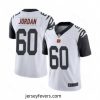 Cincinnati Bengals 60 Michael Jordan Limited White Rush Vapor Untouchable Football Jersey