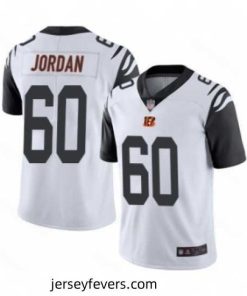 Cincinnati Bengals 60 Michael Jordan Limited White Rush Vapor Untouchable Football Jersey