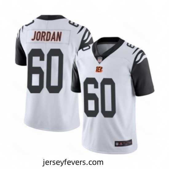 Cincinnati Bengals 60 Michael Jordan Limited White Rush Vapor Untouchable Football Jersey