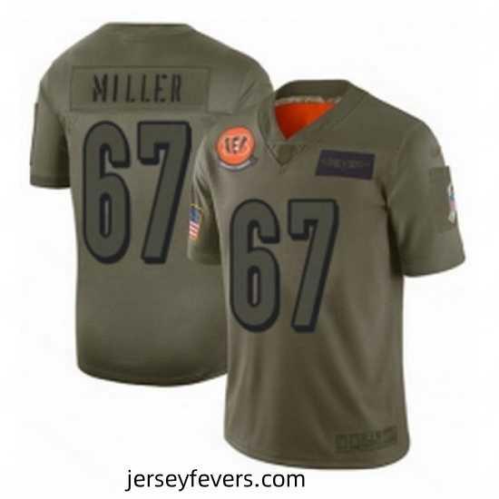 Cincinnati Bengals 67 John Miller Limited Camo 2019 Salute to Service Football Jersey