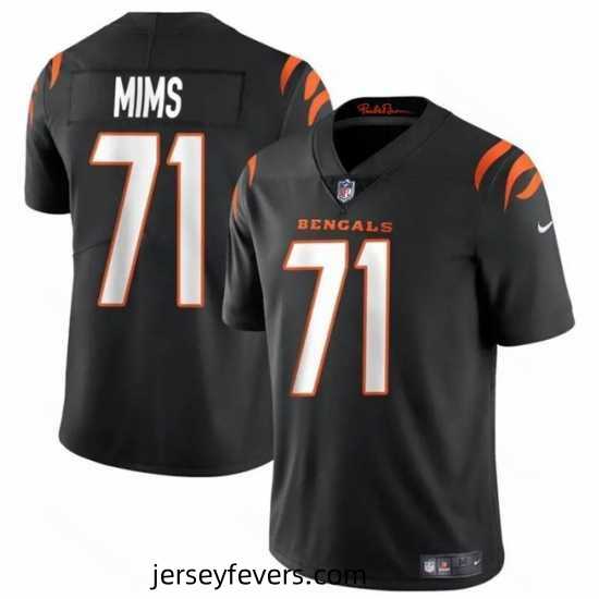 Cincinnati Bengals 71 Amarius Mims Black 2024 Draft Vapor Untouchable Limited