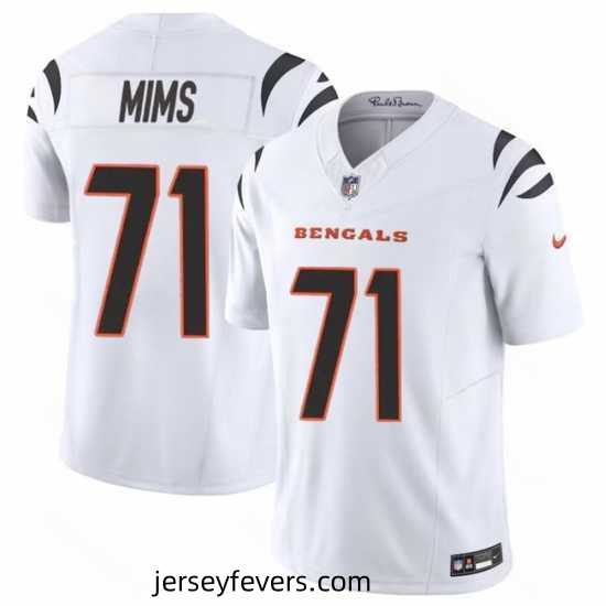 Cincinnati Bengals 71 Amarius Mims White 2024 Draft F.U.S.E Vapor Untouchable Limited Stitched Jersey