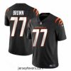 Cincinnati Bengals 77 Trent Brown Black Vapor Untouchable Limited Stitched Jersey