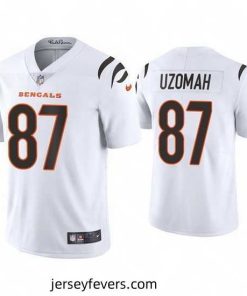 Cincinnati Bengals 87 C J  Uzomah White Vapor Untouchable Limited Stitched Jersey