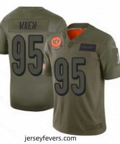 Cincinnati Bengals 95 Renell Wren Limited Camo 2019 Salute to Service Football Jersey