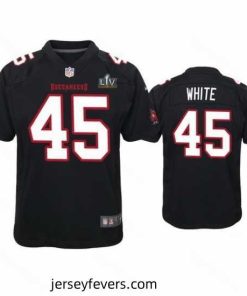Devin White Buccaneers Black Super Bowl Lv Game Fashion Jersey