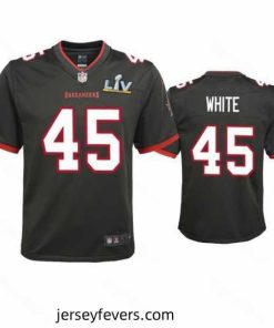Devin White Buccaneers Pewter Super Bowl Lv Game Jersey