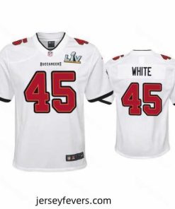 Devin White Buccaneers White Super Bowl Lv Game Jersey