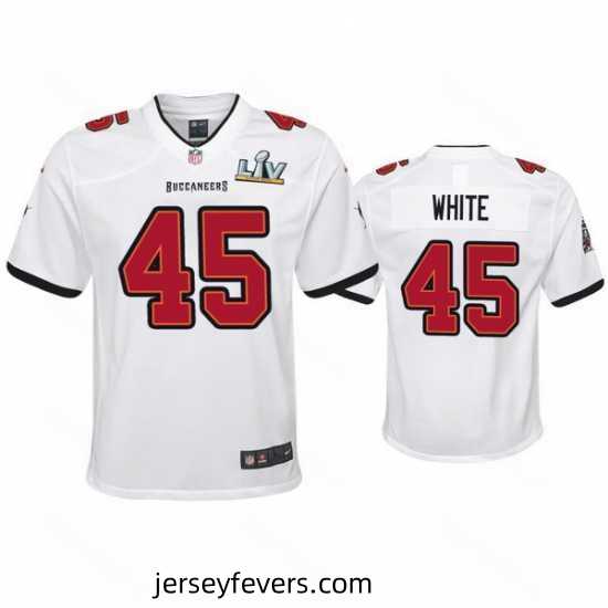 Devin White Buccaneers White Super Bowl Lv Game Jersey