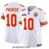 Kansas City Chiefs 10 Isiah Pacheco White 2023 F.U.S.E  Vapor Untouchable Limited Stitched 2024 Super Bowl LVIII Jersey