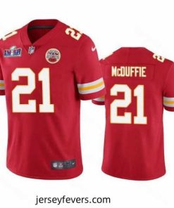 Kansas City Chiefs 21 Trent McDuffie Red Vapor Untouchable Limited Stitched Football 2024 Super Bowl LVIII Jersey