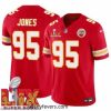 Kansas City Chiefs Chris Jones #95 Red 2024 2025 Super Bowl LIX F.U.S.E Stitched Jersey