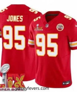 Kansas City Chiefs Chris Jones #95 Red 2024 2025 Super Bowl LIX F.U.S.E Stitched Jersey