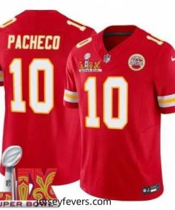 Kansas City Chiefs Isiah Pacheco #10 Red 2024 2025 Super Bowl LIX F.U.S.E Stitched Jersey