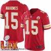 Kansas City Chiefs Patrick Mahomes #15 Red 2024 2025 Super Bowl LIX F.U.S.E Stitched Jersey