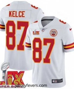 Kansas City Chiefs Travis Kelce #87 White 2024 2025 Super Bowl LIX F.U.S.E Stitched Jersey