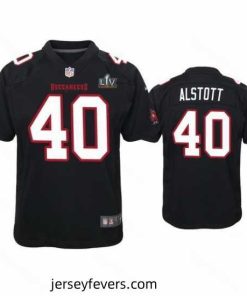 Mike Alstott Buccaneers Black Super Bowl Lv Game Fashion Jersey