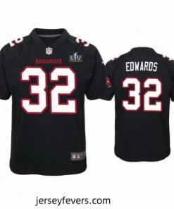 Mike Edwards Buccaneers Black Super Bowl Lv Game Fashion Jersey