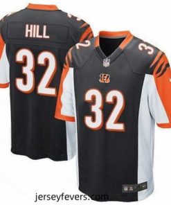 Nike Bengals #32 Jeremy Hill Black Team Color Stitched NFL Elite Jersey