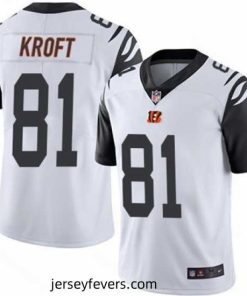 Nike Bengals #81 Tyler Kroft White Stitched NFL Limited Rush Jersey