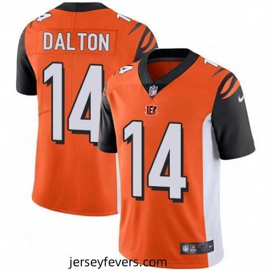 Nike Cincinnati Bengals 14 Andy Dalton Elite Orange Alternate NFL Jersey