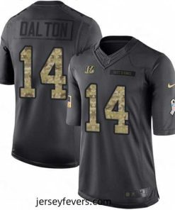 Nike Cincinnati Bengals 14 Andy Dalton Limited Black 2016 Salute to Service NFL Jersey