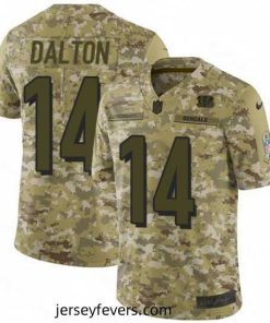 Nike Cincinnati Bengals 14 Andy Dalton Limited Camo 2018 Salute to Service NFL Jersey