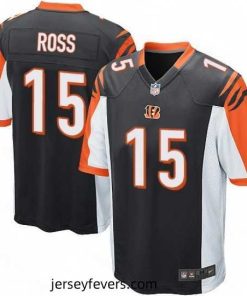 Nike Cincinnati Bengals 15 John Ross Game Black Team Color NFL Jersey