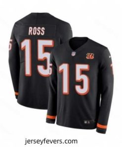 Nike Cincinnati Bengals 15 John Ross Limited Black Therma Long Sleeve NFL Jersey